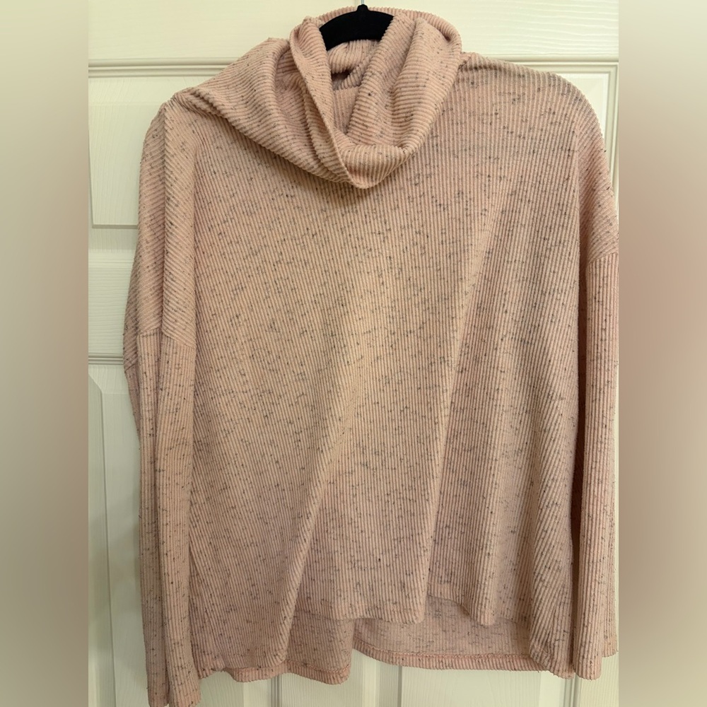 dylan Women's Speckled Pink Cowl Neck Sweater